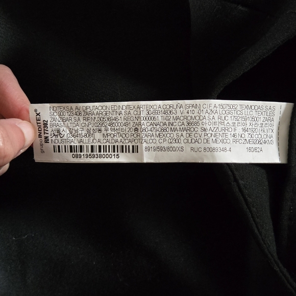 Zara Black Pants with zippers - Picture 7 of 8